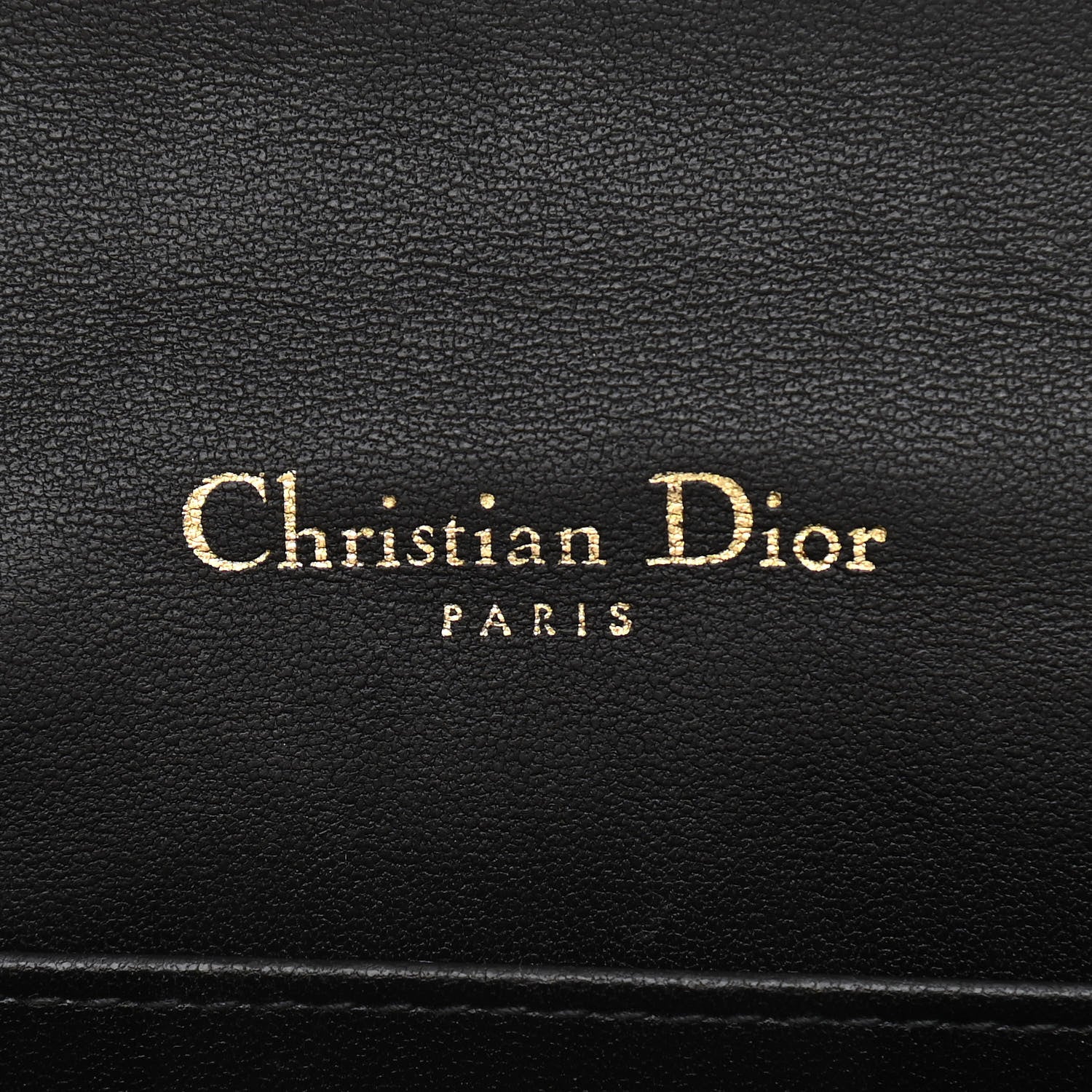 Christian Dior Lambskin Cannage Lady Dior Chain Wallet Black 7 of 12