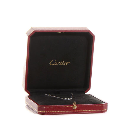 Cartier 18K White Gold Diamond Small Hearts and Symbols Necklace 7 of 7
