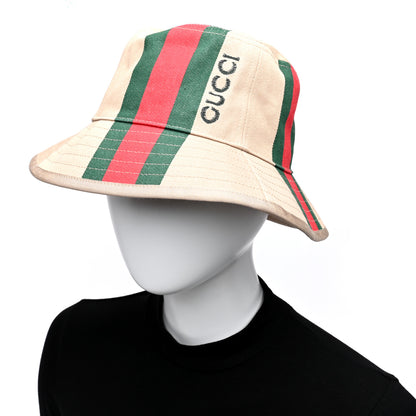 Gucci Monogram Canvas Web Bucket Hat L Beige 2 of 8