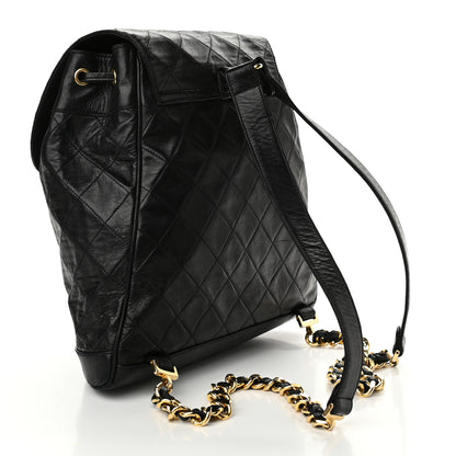 Chanel Lambskin Quilted Backpack Black 2 of 11