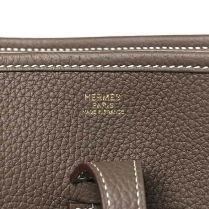 Hermes Taurillon Clemence Evelyne III PM Etoupe 6 of 9