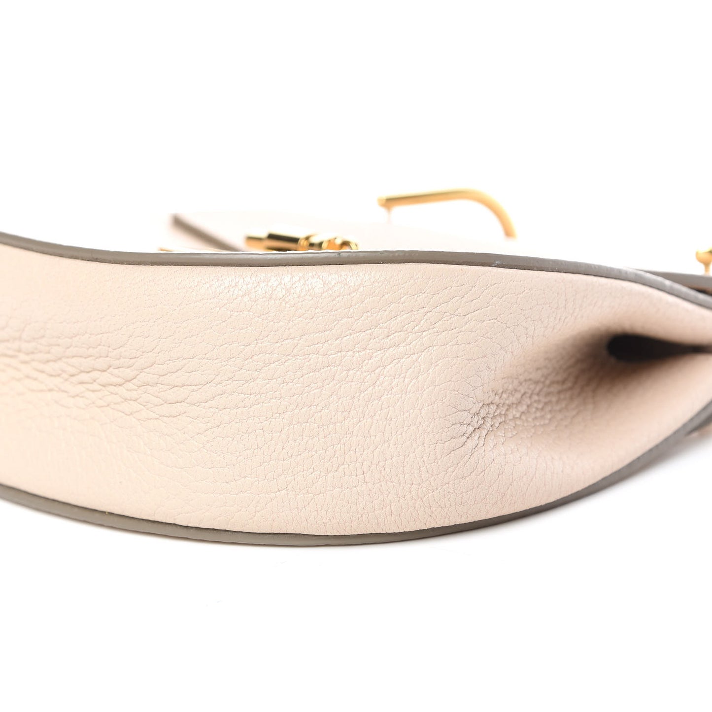 Grained Lambskin Mini Drew Shoulder Bag Abstract White