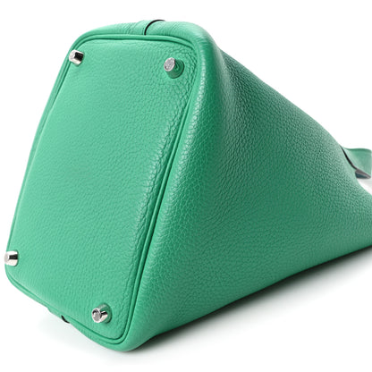 Hermes Taurillon Clemence Swift Eclat Picotin Lock 18 MM Menthe Vert Bosphore 10 of 10