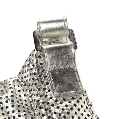 Chanel Metallic Glazed Calfskin Perforated Medium Rodeo Drive Tote Silver 10 of 15