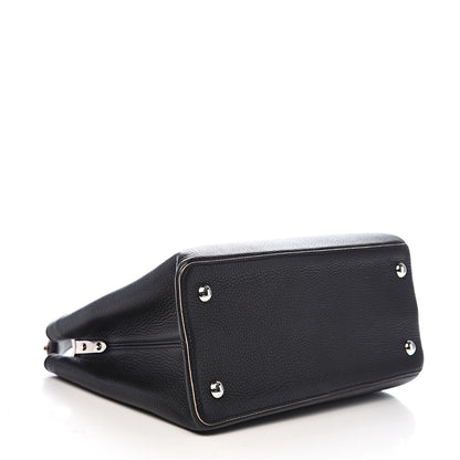 Louis Vuitton Taurillon Capucines MM Black Petale 4 of 10