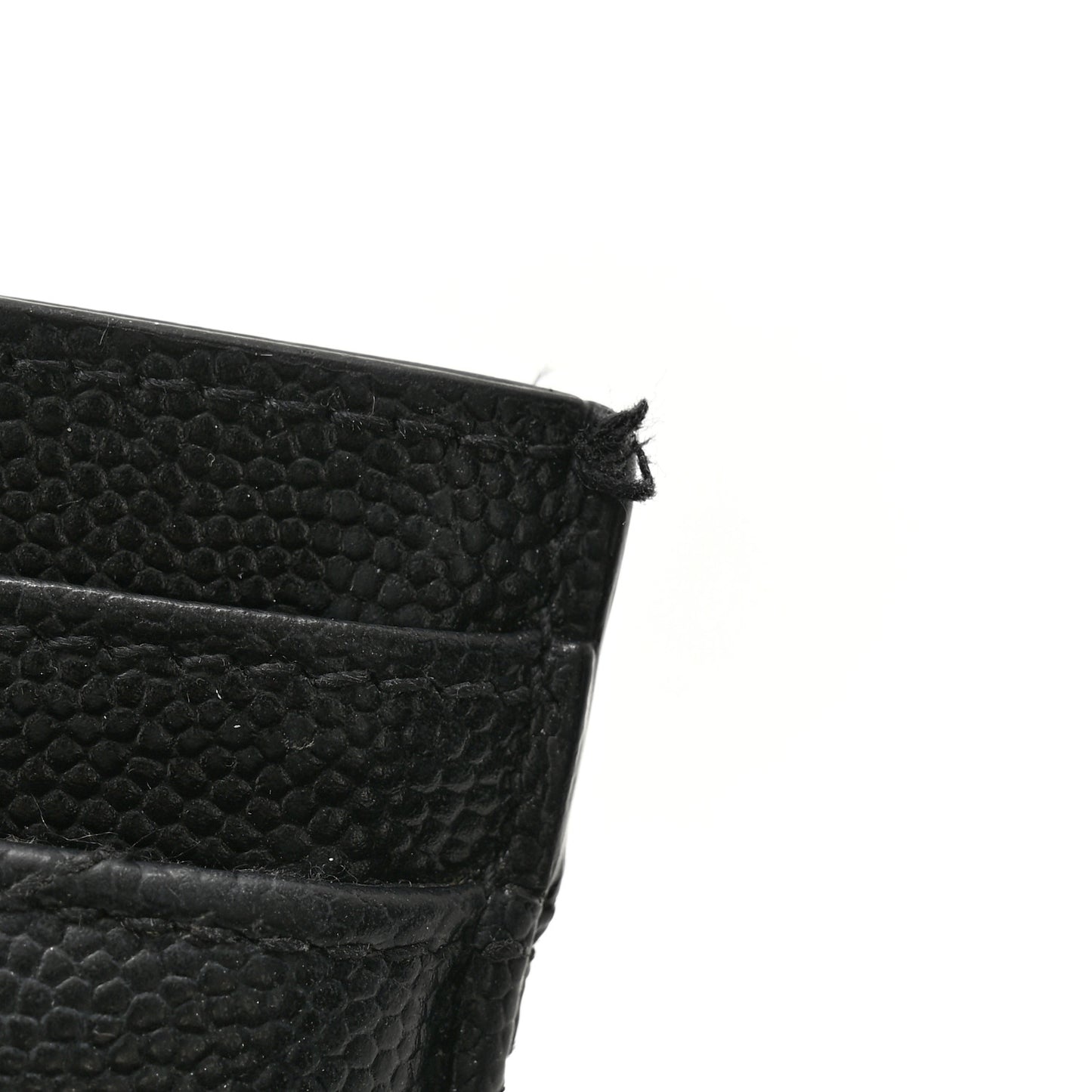 Grain De Poudre Matelasse Chevron Monogram Credit Card Case Black