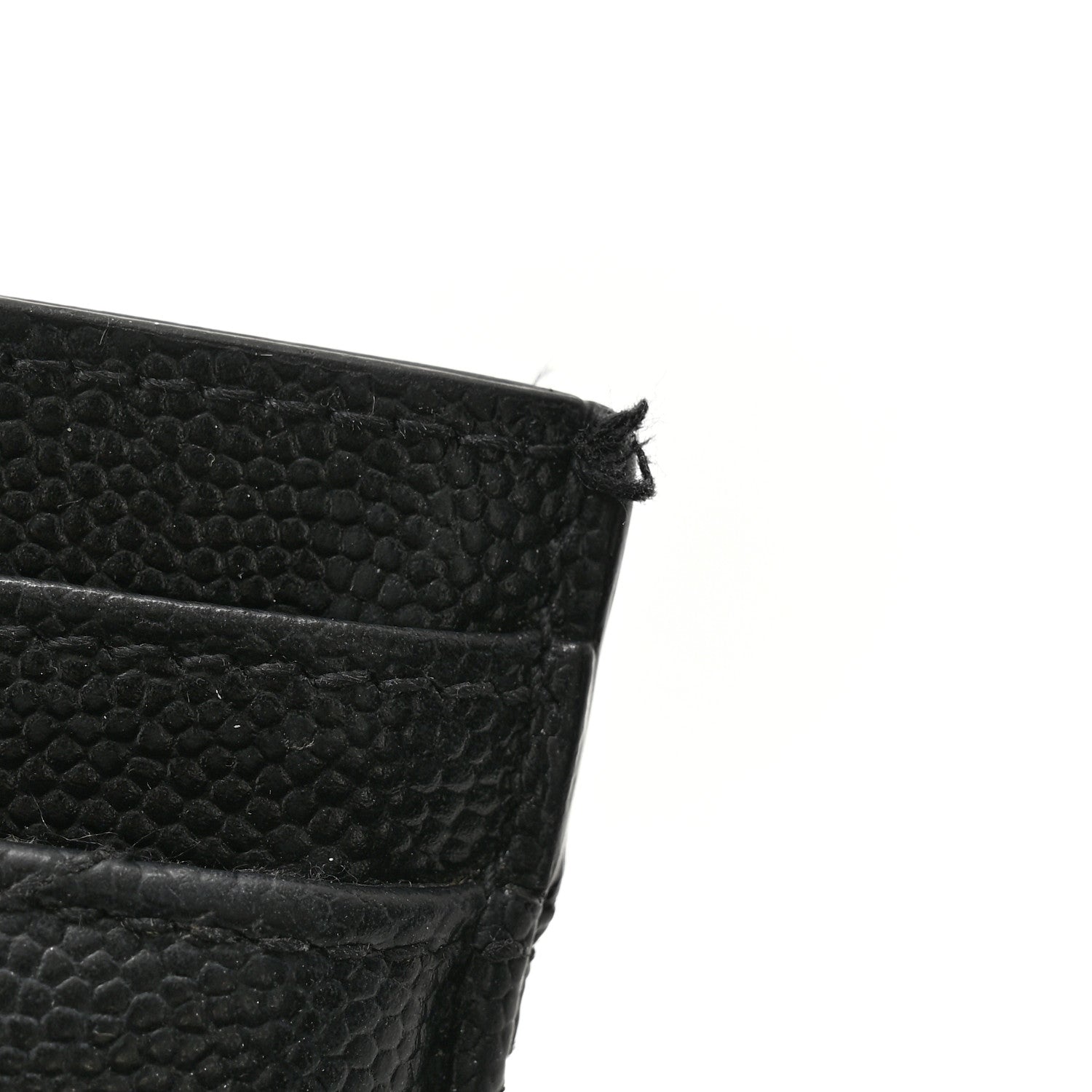 Saint Laurent Grain De Poudre Matelasse Chevron Monogram Credit Card Case Black 9 of 9