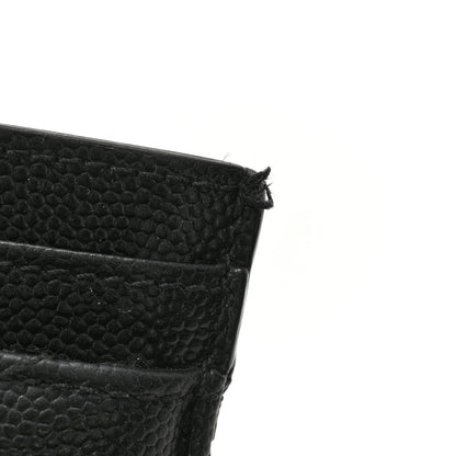 Saint Laurent Grain De Poudre Matelasse Chevron Monogram Credit Card Case Black 9 of 9