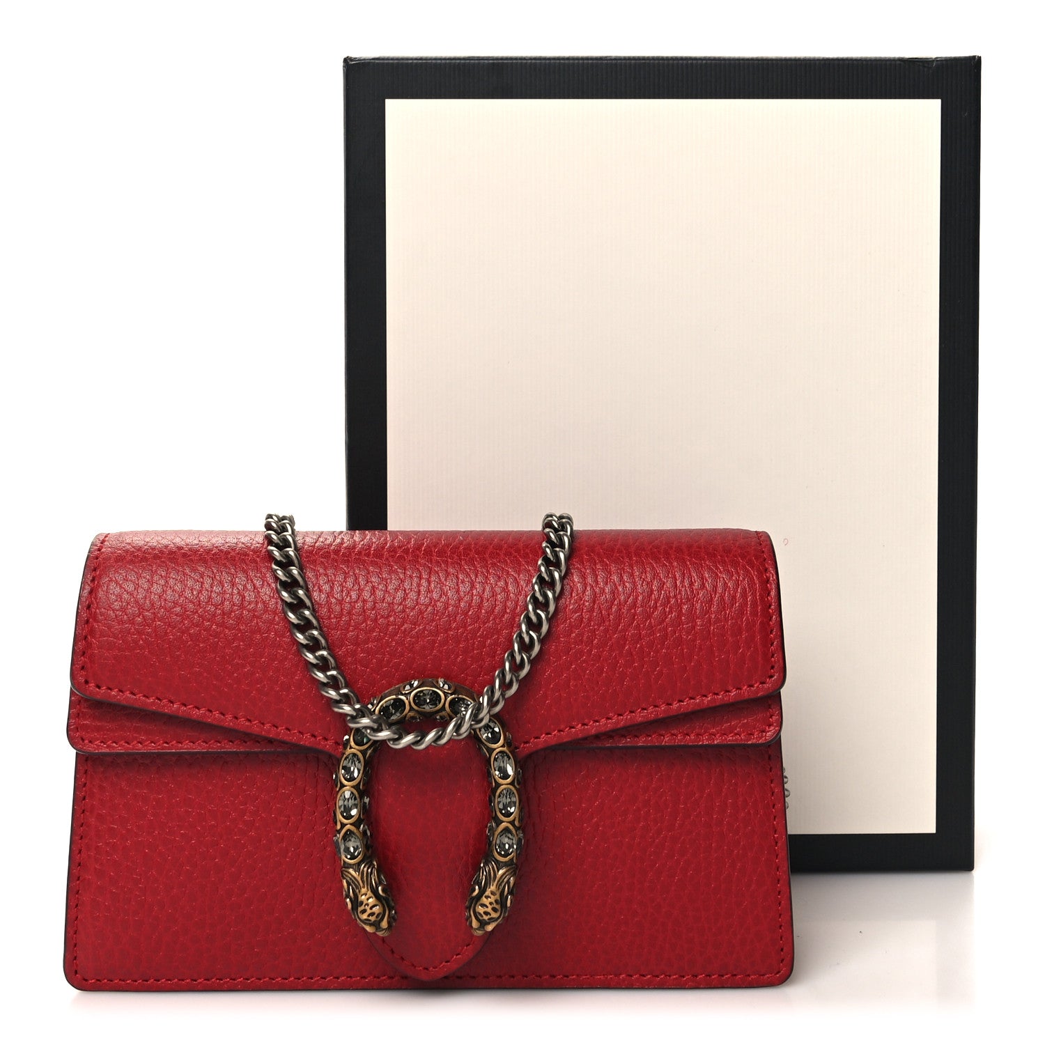 Gucci Calfskin Super Mini Dionysus Shoulder Bag Hibiscus Red 3 of 11