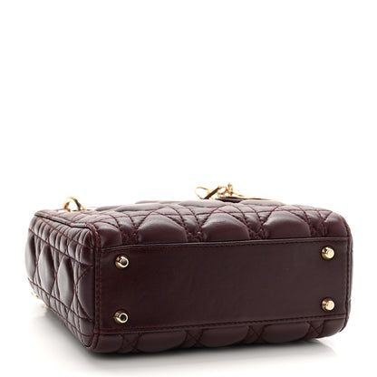 Christian Dior Lambskin Cannage Mini Lady Dior Plum 4 of 11