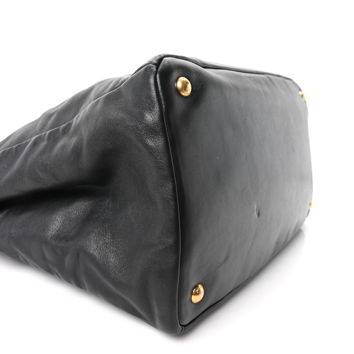 Soft Calf Shopping Tote Black
