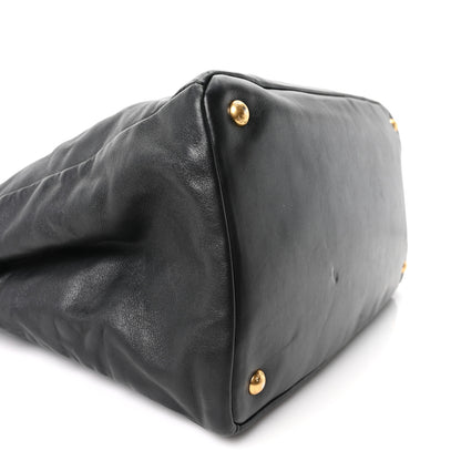 Prada Soft Calf Shopping Tote Black 9 of 10