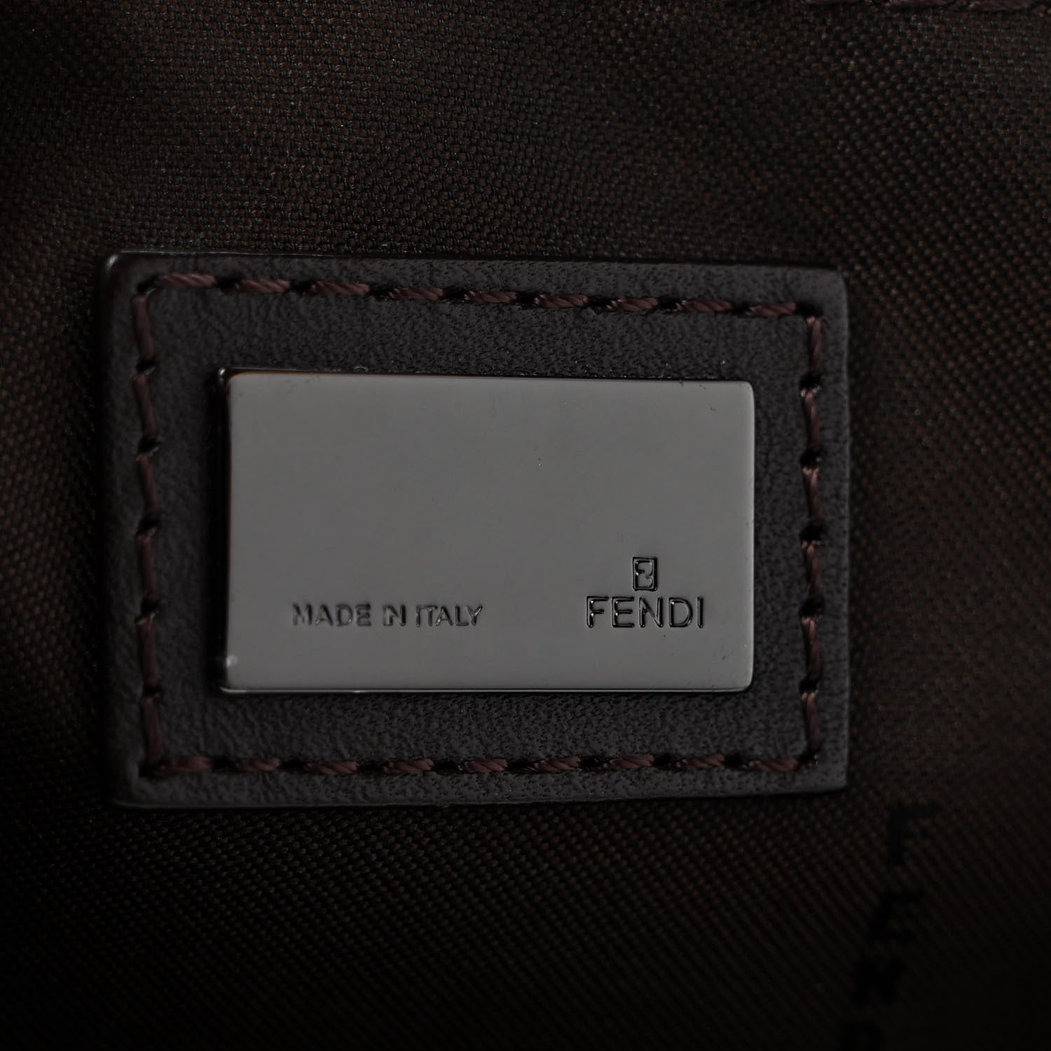 Fendi Zucchino Pochette Dark Brown 5 of 9