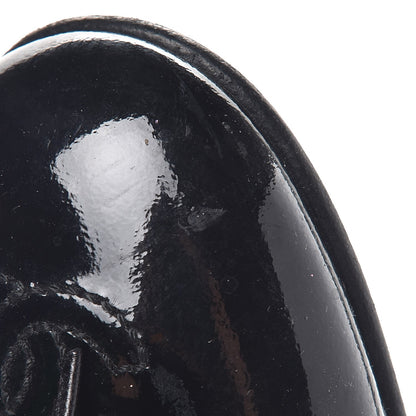 Chanel Lambskin Patent CC Cap Toe Ballerina Flats 36.5 Black 12 of 13