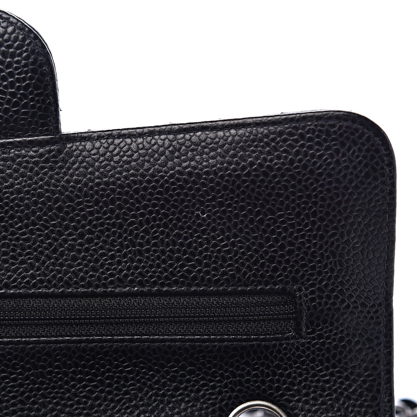 Caviar Quilted Small Double Flap Black