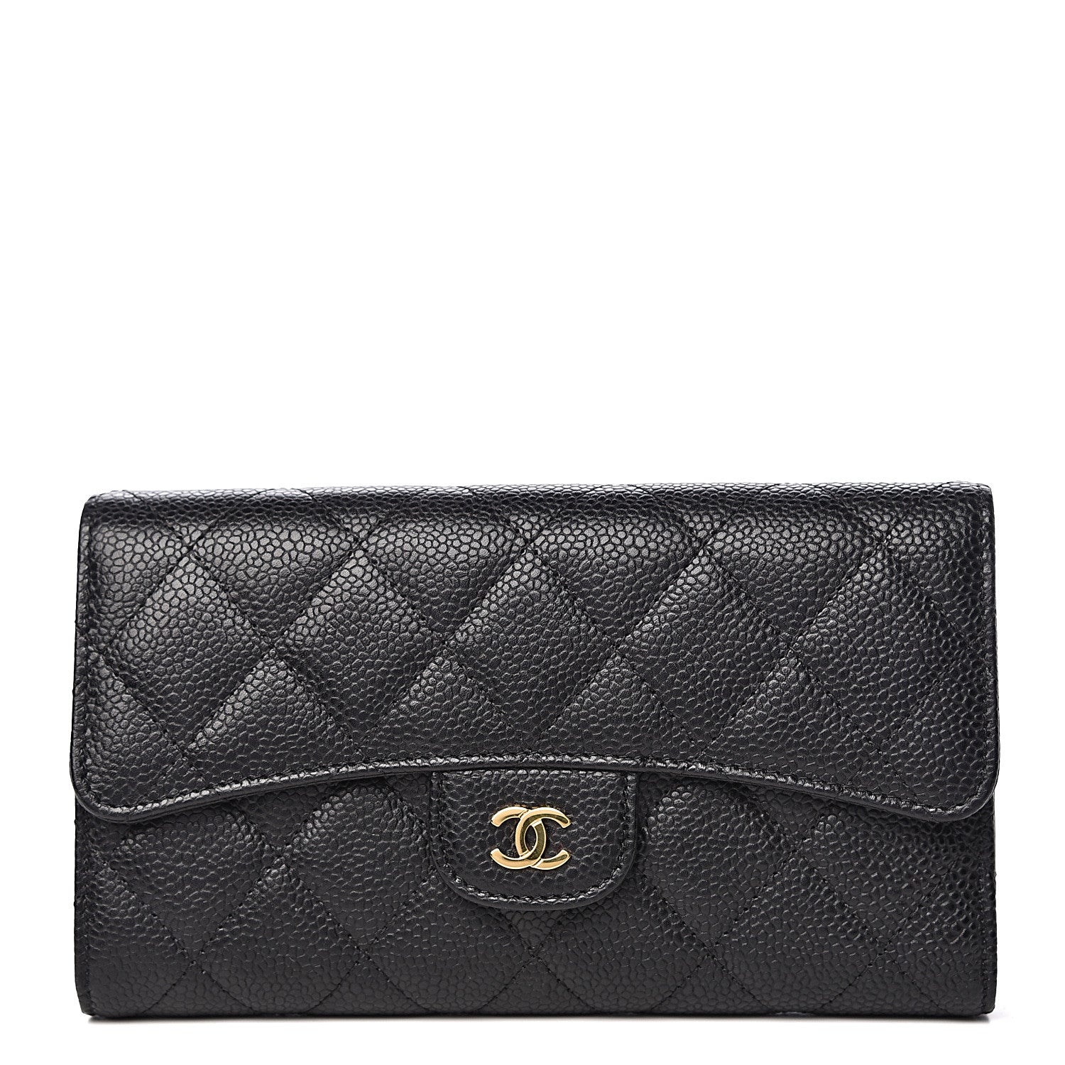 Chanel Caviar Quilted Large Flap Wallet Black 1 of 10