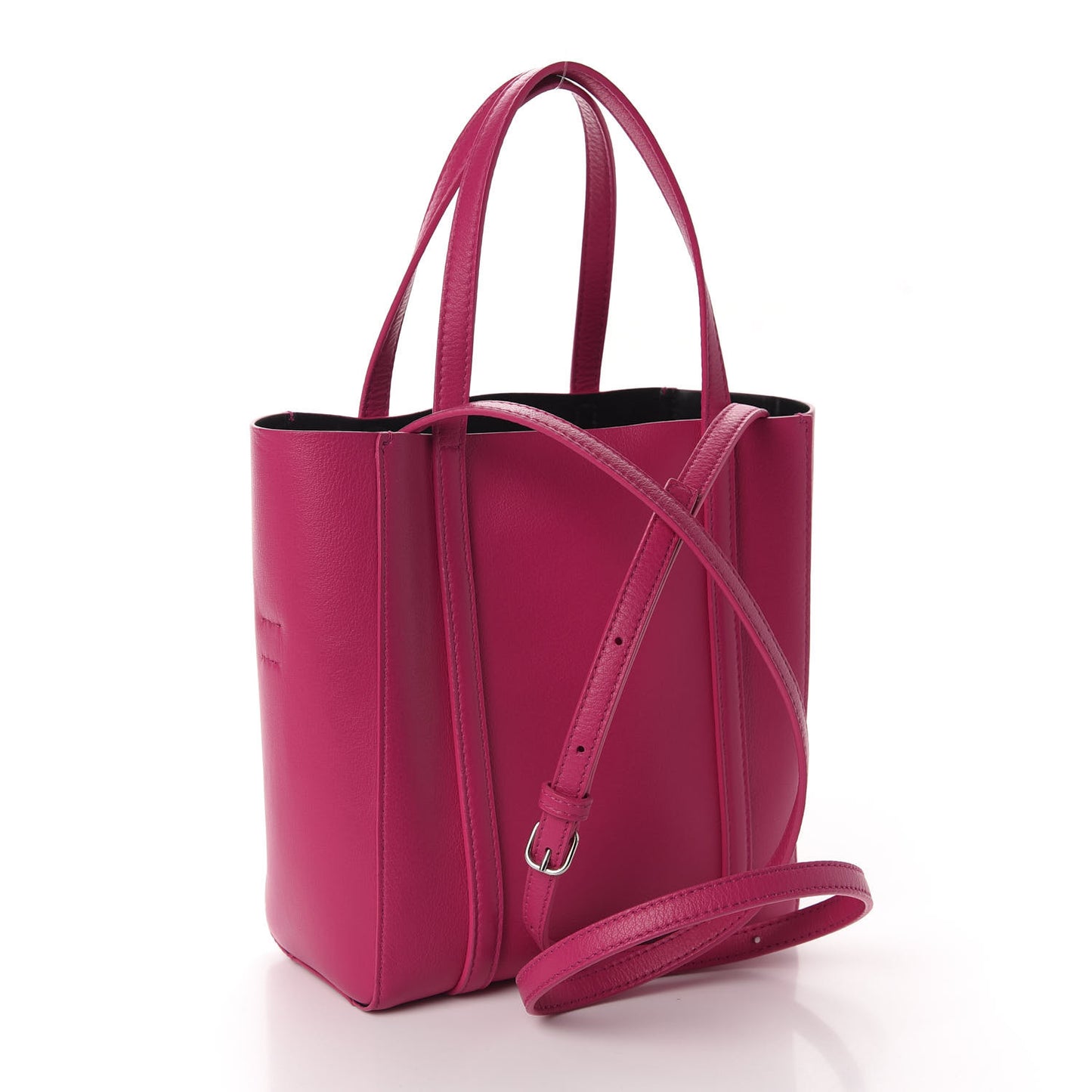 Calfskin XXS Everyday Tote Rose Magenta Black