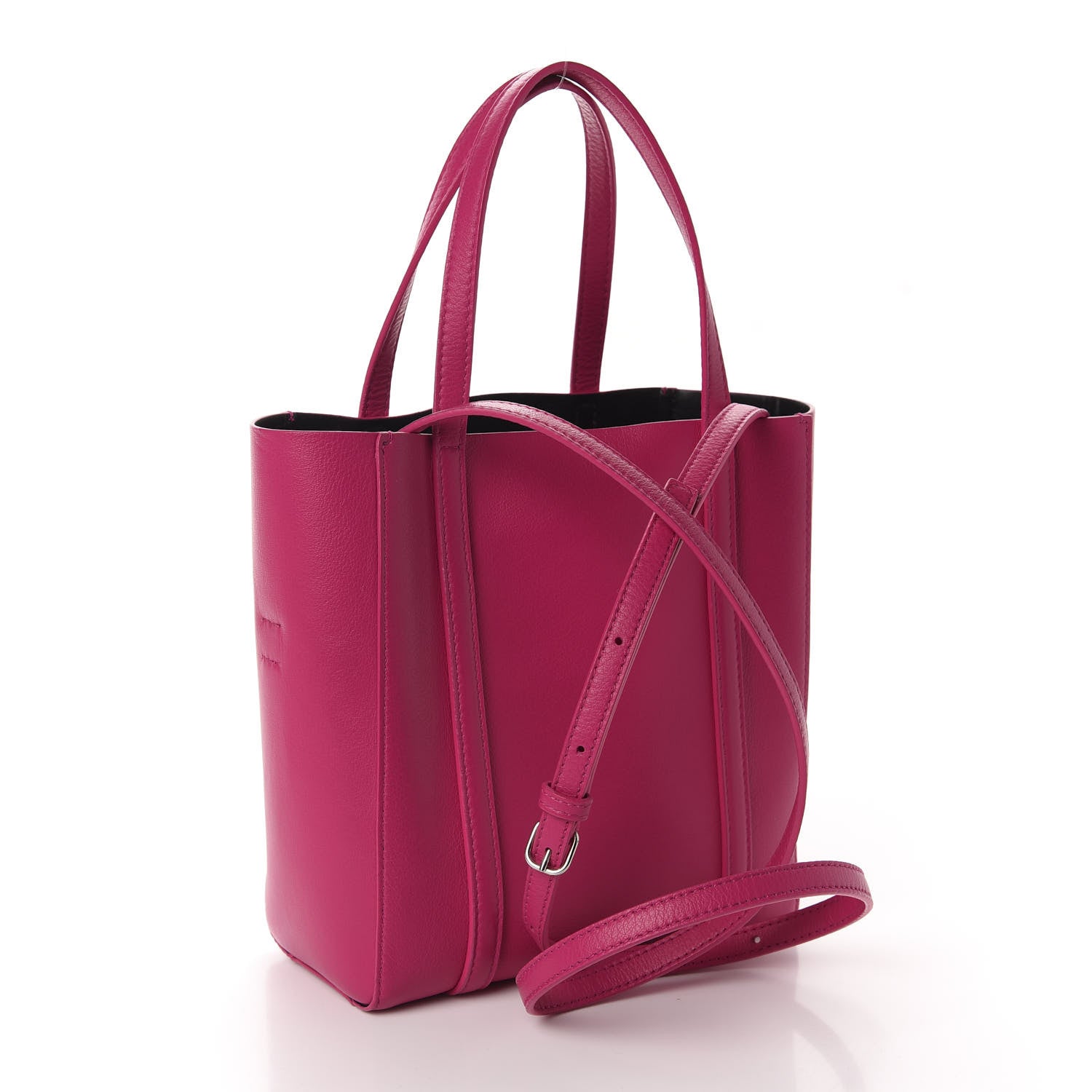 Balenciaga Calfskin XXS Everyday Tote Rose Magenta Black 3 of 9