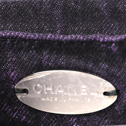 Chanel Washed Denim Quilted Small Denimpression Flap Violet Purple Black 6 of 9