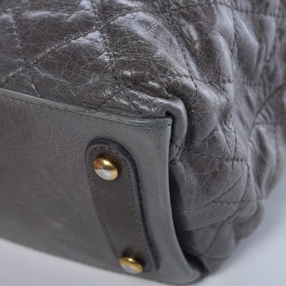 Chanel Glazed Calfskin Stingray Large Bindi CC Tote Grey 13 of 13