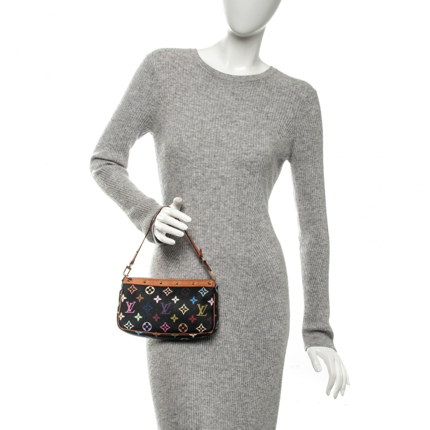 Monogram Multicolor Pochette Accessories Black