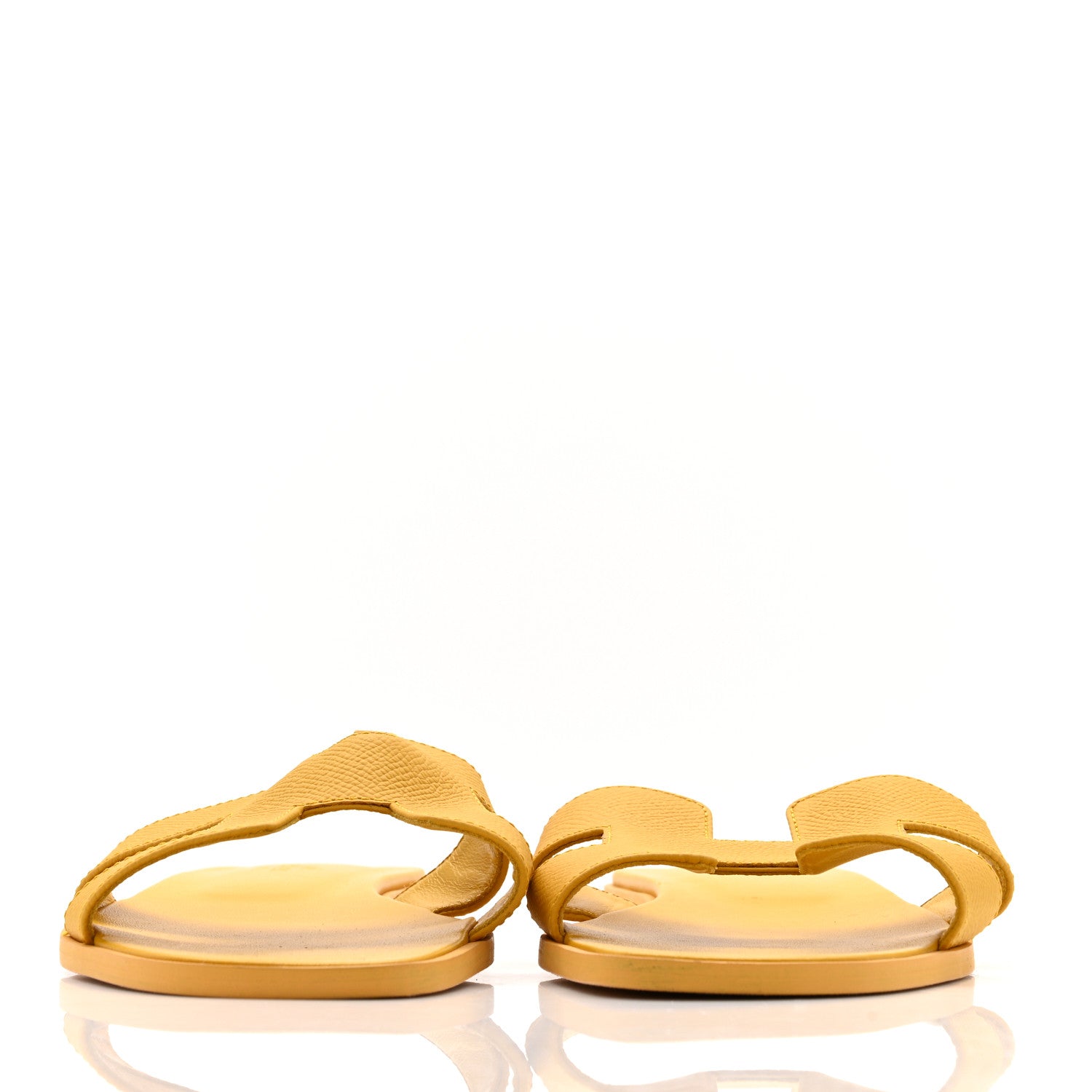Hermes Epsom Oran Sandals 40 Jaune Sable 3 of 11