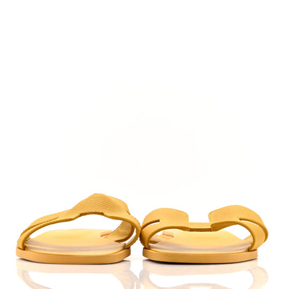 Hermes Epsom Oran Sandals 40 Jaune Sable 3 of 11