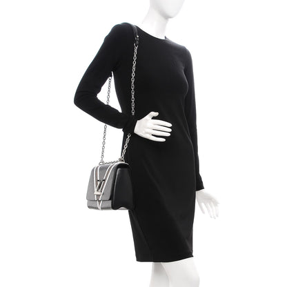 Louis Vuitton Epi Monogram Twist Shoulder Bag MM Black 2 of 6