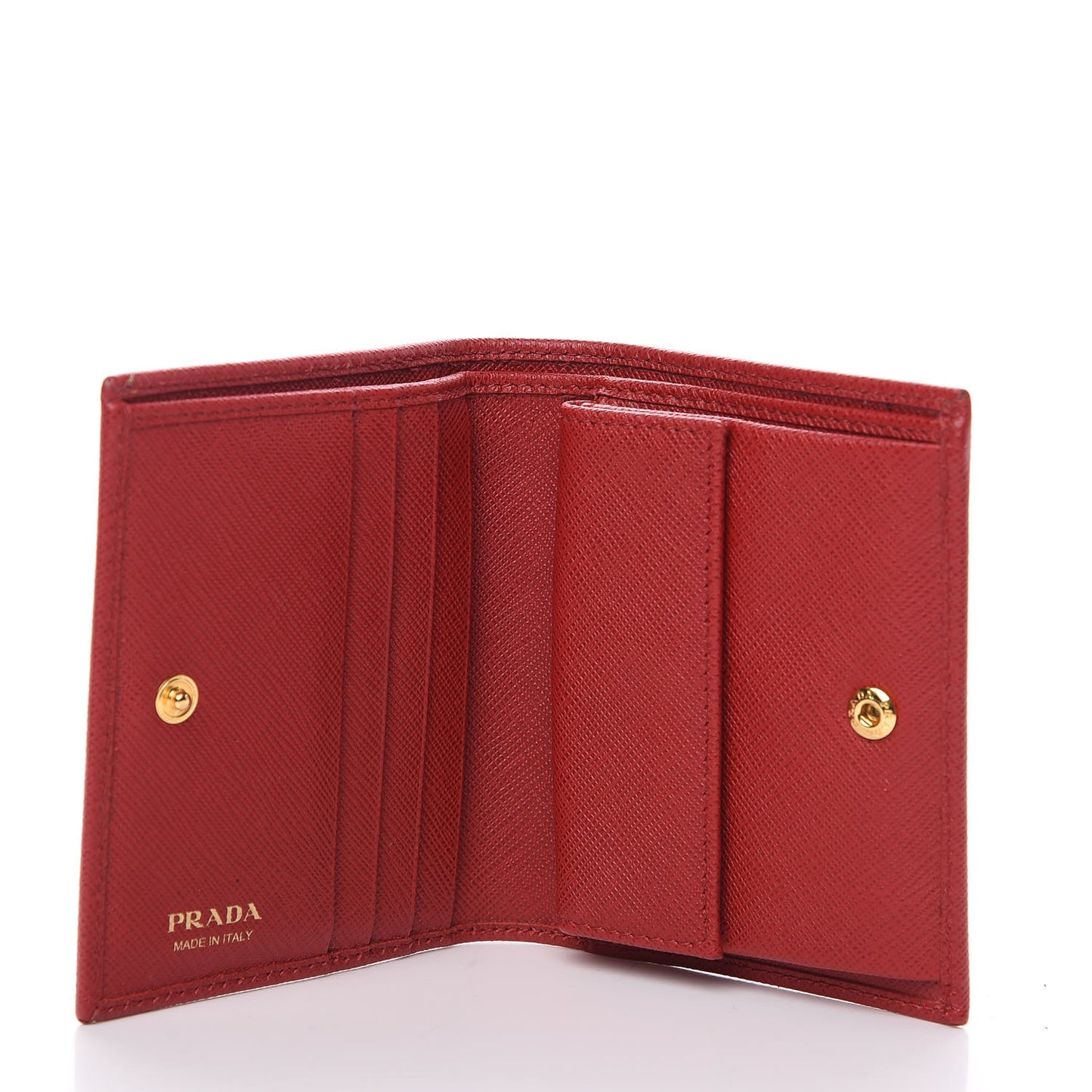 Saffiano Metal Bi-Fold Wallet Fuoco