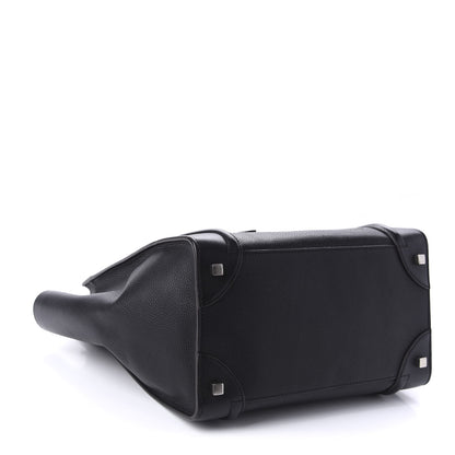 Celine Drummed Calfskin Mini Luggage Black 4 of 10