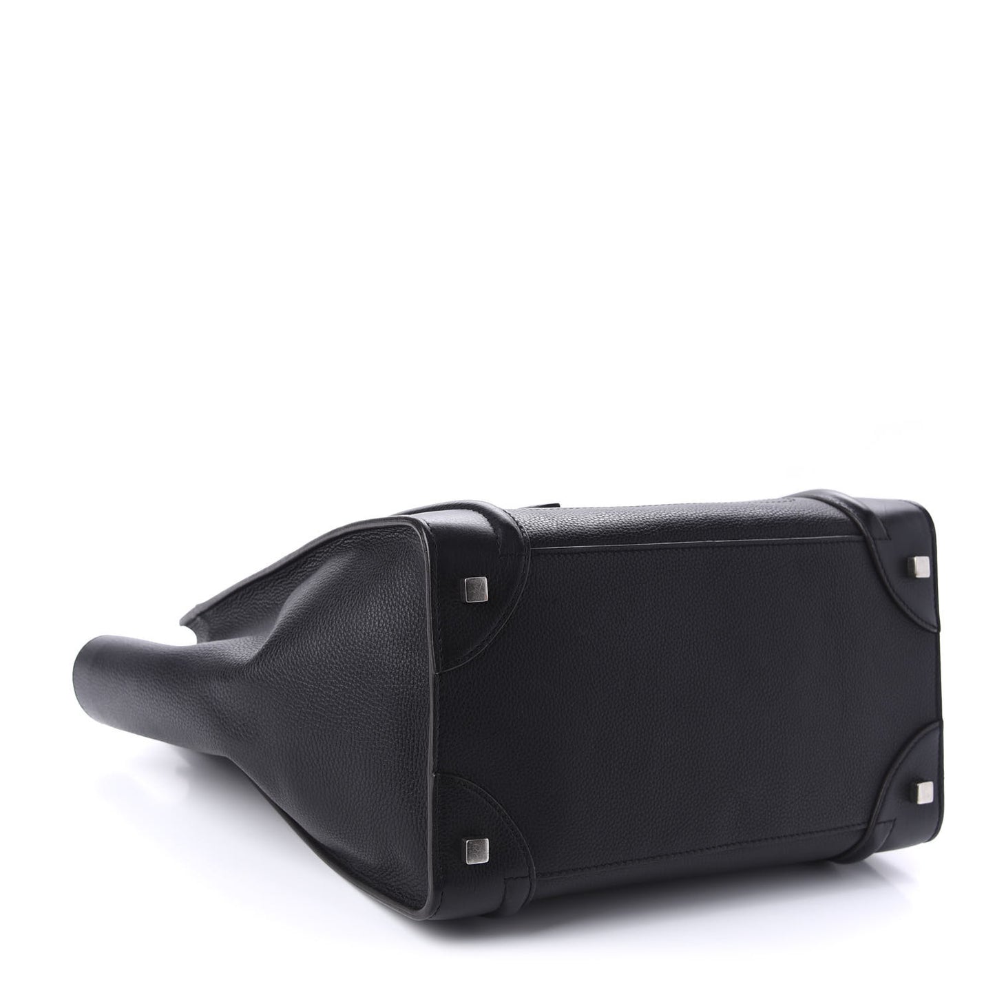 Drummed Calfskin Mini Luggage Black