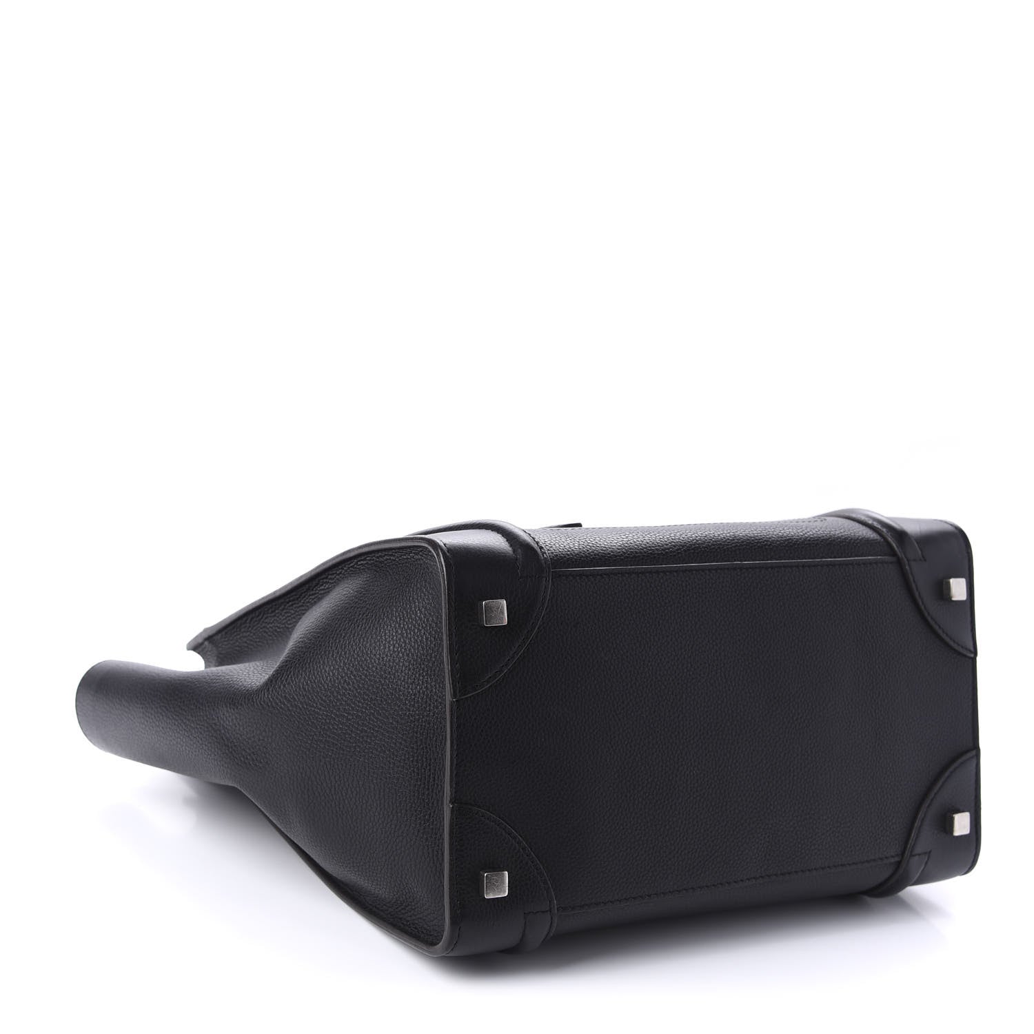 Celine Drummed Calfskin Mini Luggage Black 4 of 10