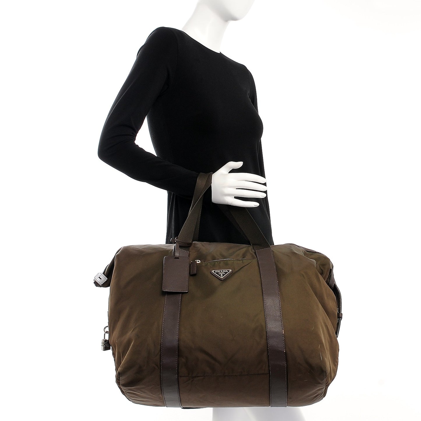 Nylon Vela Large Tote Moro