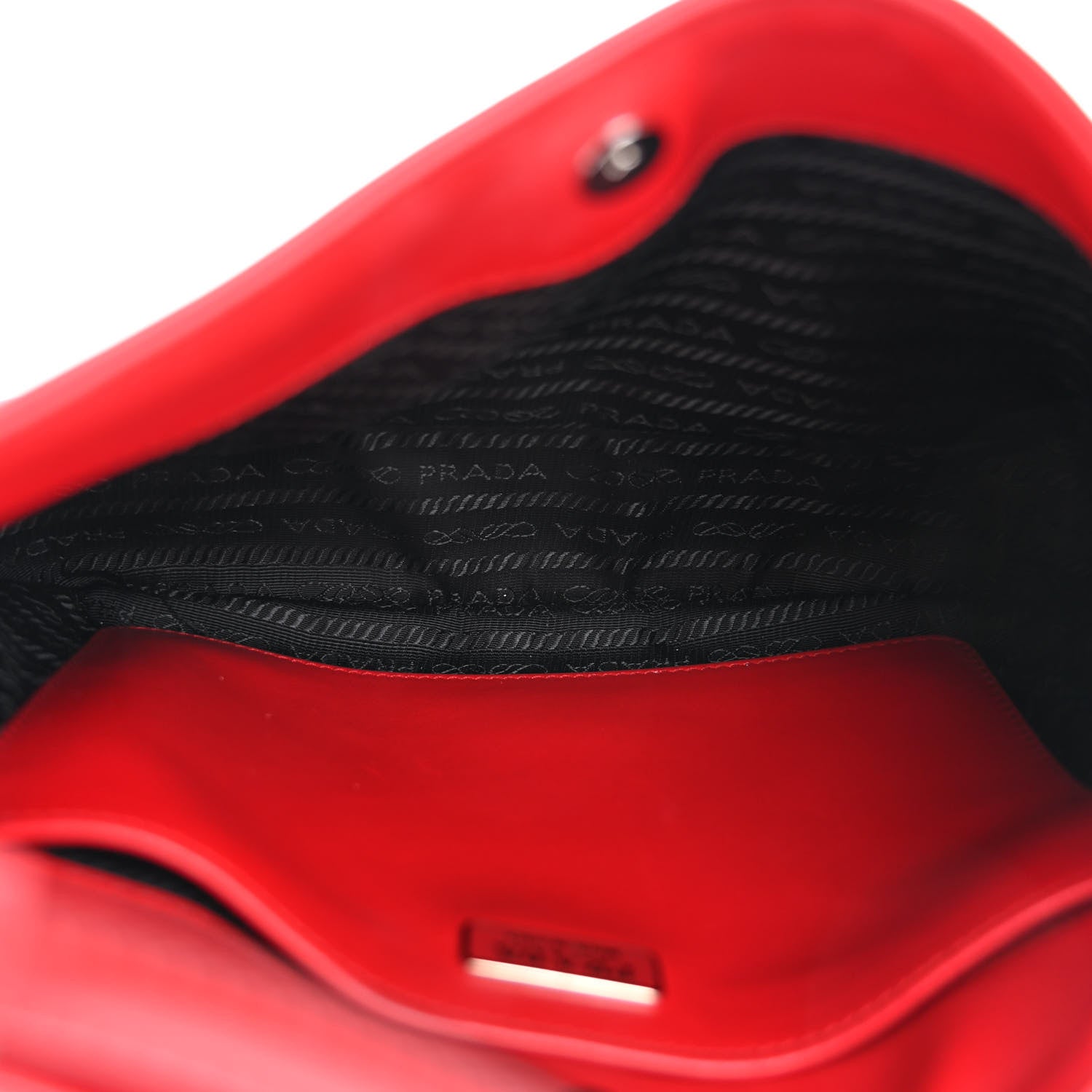 Prada Spazzolato Cleo Shoulder Bag Scarlatto Black 5 of 9