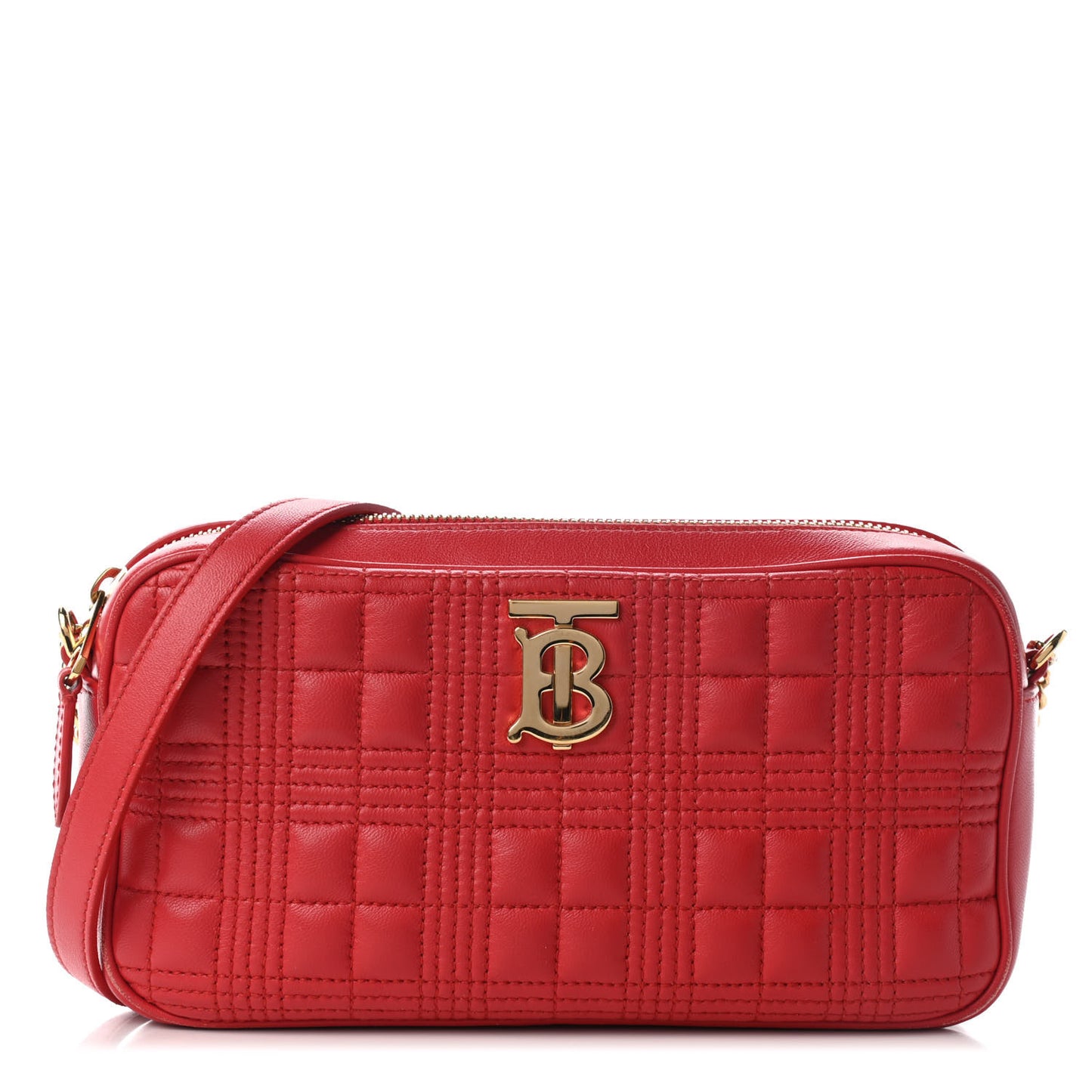 Lambskin Quilted Camera Bag Bright Red