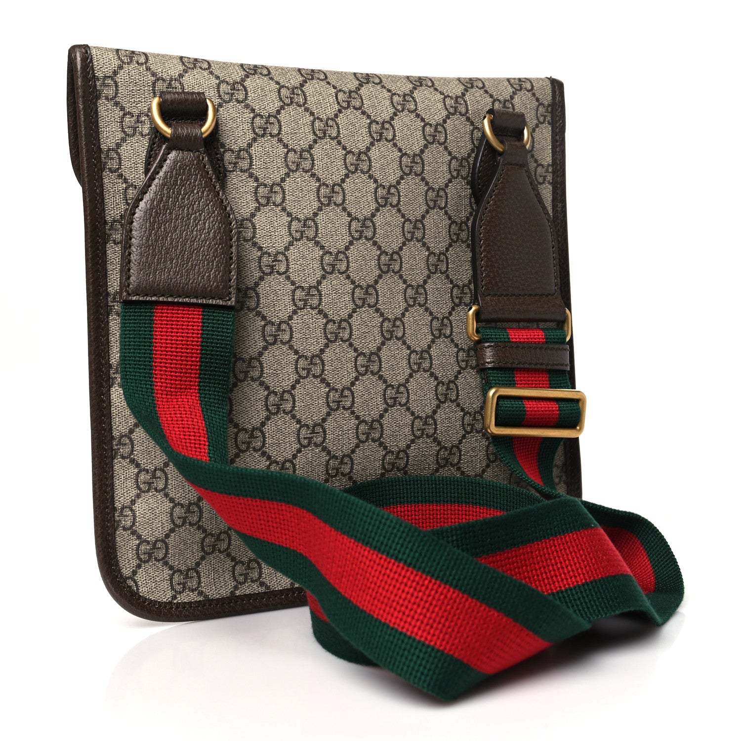Gucci GG Supreme Monogram Web Medium Neo Vintage Flap Messenger Bag Beige New Acero 3 of 9