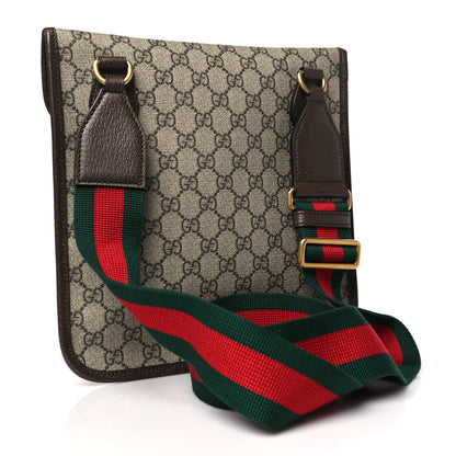 Gucci GG Supreme Monogram Web Medium Neo Vintage Flap Messenger Bag Beige New Acero 3 of 9