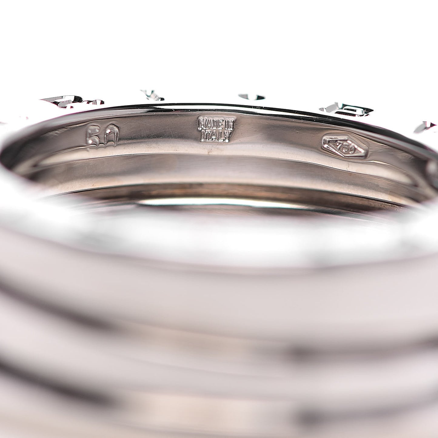 18K White Gold B.Zero1 Three-Band Ring 50 5.25