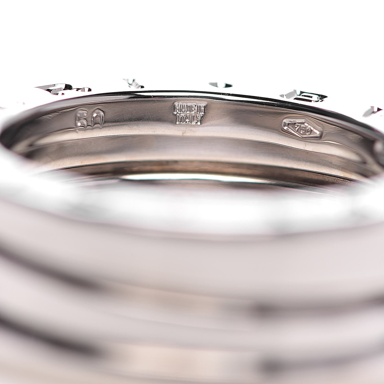 Bulgari 18K White Gold B.Zero1 Three-Band Ring 50 5.25 5 of 6