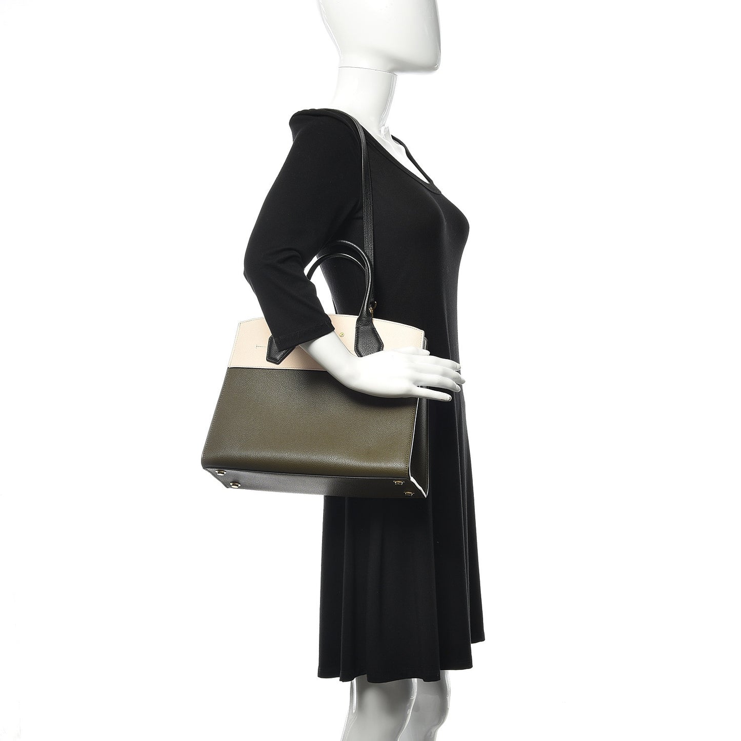 Taurillon City Steamer MM Kaki Cream Black