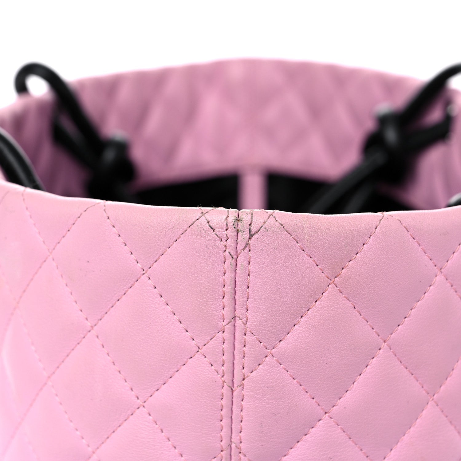 Chanel Calfskin Quilted Large Cambon Tote Pink Black 18 of 22