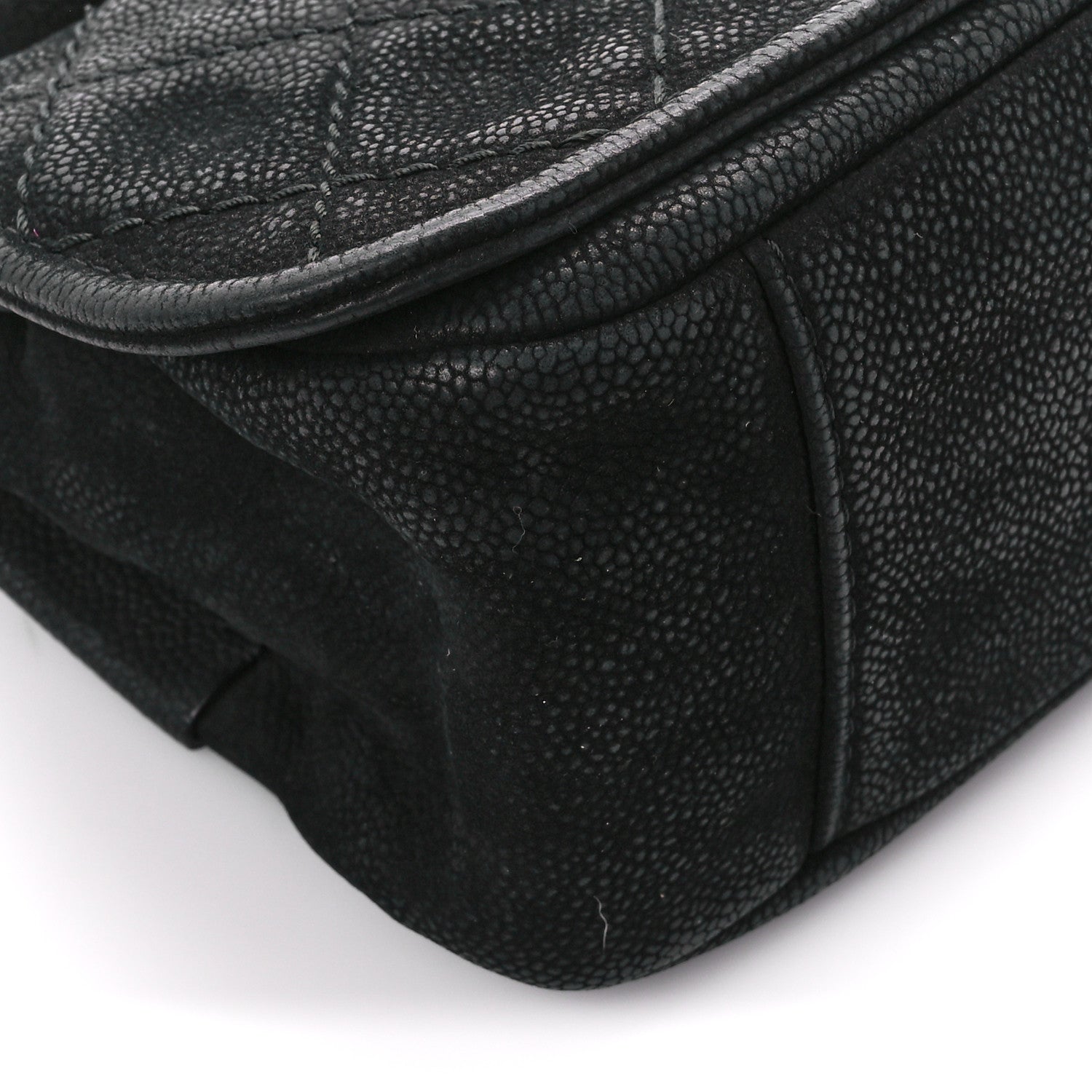 Chanel Bullskin Suede Small Highlander Messenger Flap Black 9 of 10