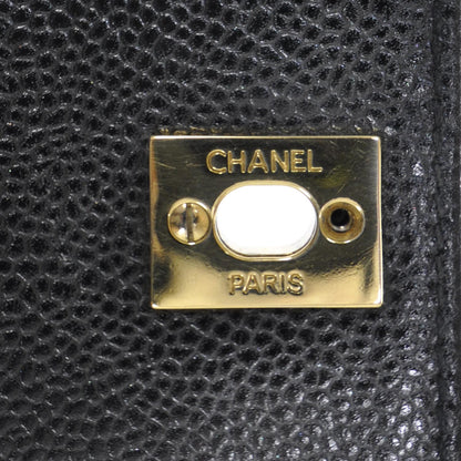 Chanel Caviar Kelly Jumbo Flap Bag Black GHW 8 of 9