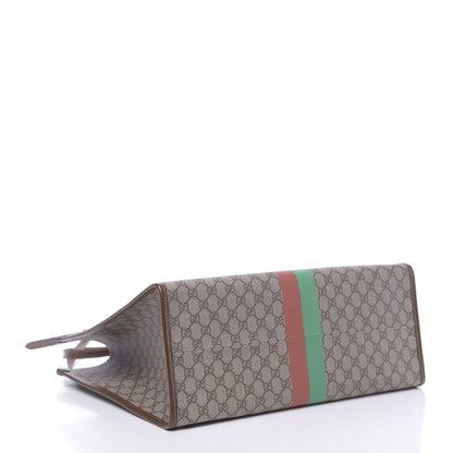 Gucci GG Supreme Monogram Fake/Not Large Retro Interlocking G Tote Bag Beige Brown Sugar 4 of 11