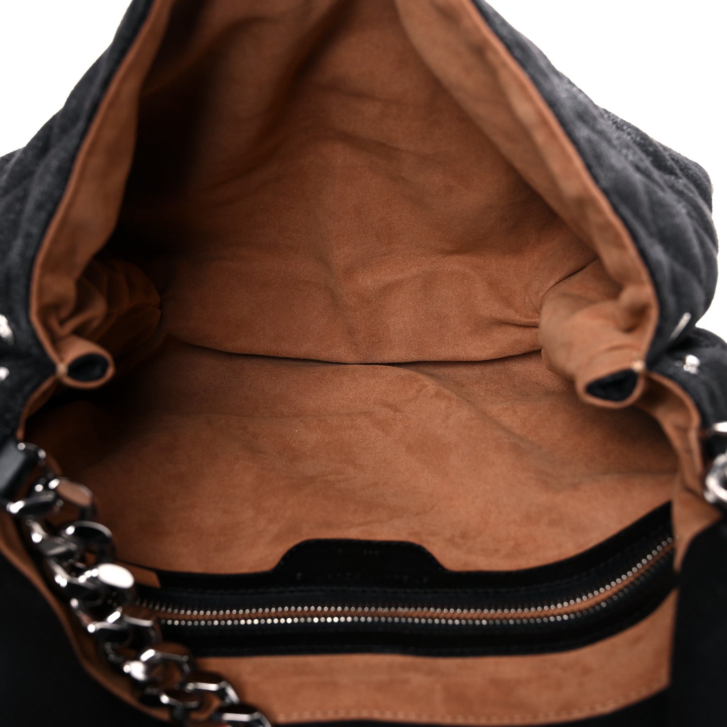 Shaggy Deer Quilted Large Beckett Shoulder Bag Black