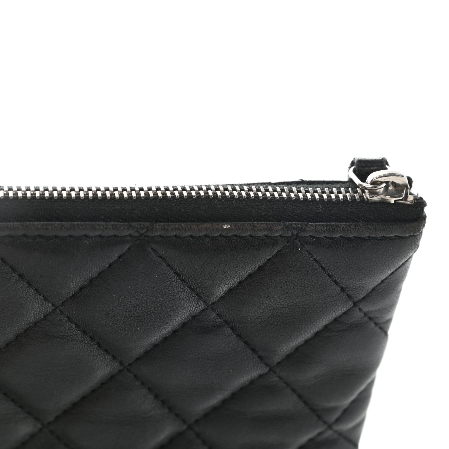 Chanel Lambskin Quilted Large Cosmetic Case Black 11 of 14