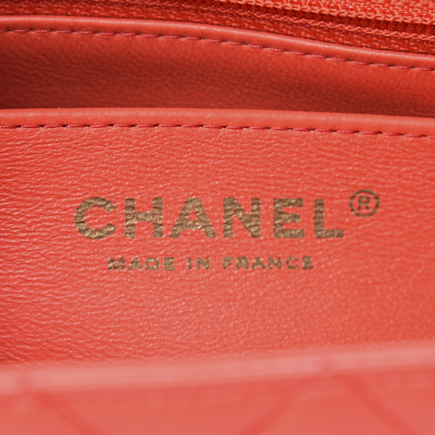Lambskin Quilted Mini Rectangular Flap Red