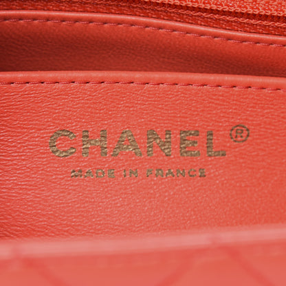 Chanel Lambskin Quilted Mini Rectangular Flap Red 8 of 10