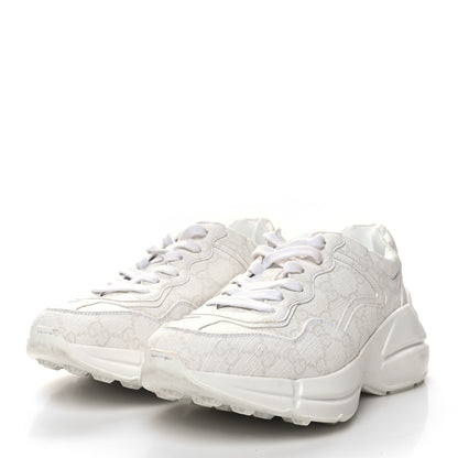 Gucci GG Supreme Monogram Womens Rhyton Sneakers 35.5 White 3 of 13