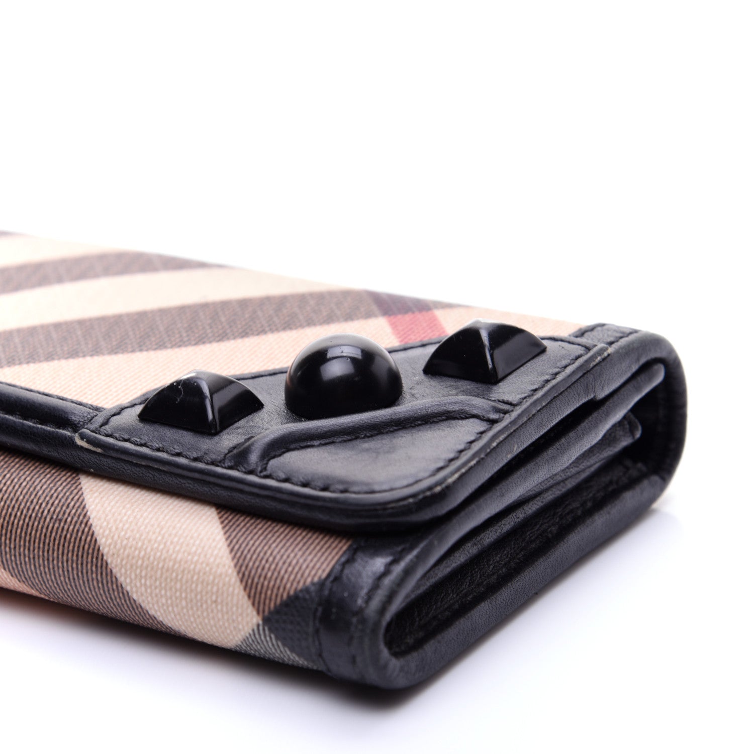 Burberry Nova Check Mega Stud Continental Wallet Black 7 of 14